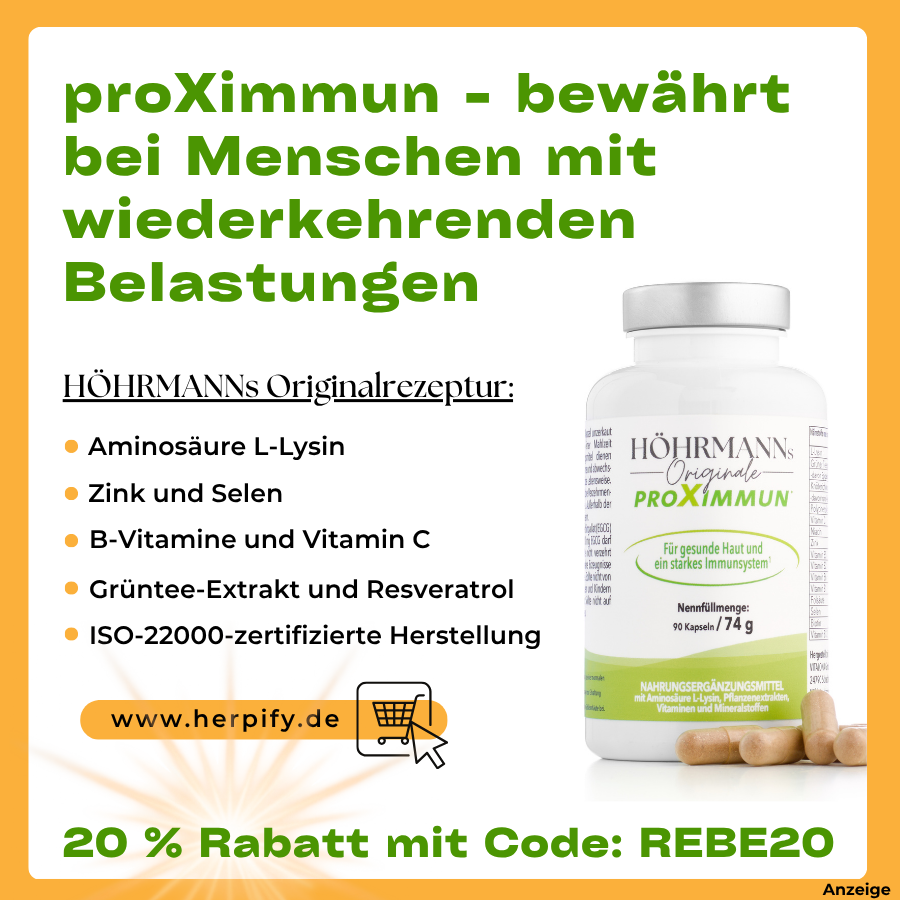 Nahrungsergänzung proXimmun gegen Herpes