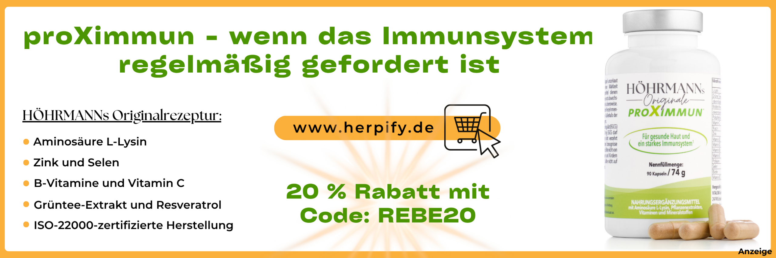 proXimmun - Nahrungsergänzung gegen herpes